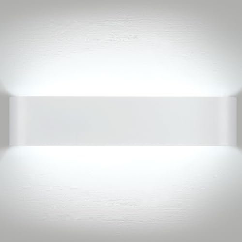Lightsjoy Aplique Pared Interior LED 18W 40CM Lámpara de Pared Aluminio Moderna Arriba y Abajo IP44 Impermeable para Salas, Escalera, Dormitorios, Pasillos, 1800Lumen (Blanco Frío 6000K)