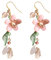 white flower dangle earrings for women pearl flower earrings white floral earrings spring earrings gold earrings for girls women bride wedding jewelry gift 70798131 (as flower,, Plastic, No Gemstone