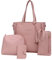 O Bag Taschen Damen Fell Set Four Handtasche Women Four Tasche Stück Taschen Crossbody-Taschen Brieftasche Tote Umhängetasche Leggins Mit Taschen Hinten (Pink, One Size)