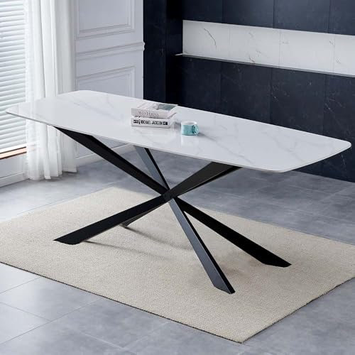 Milton & Oldbrook Esstisch, 200 cm, Keramik, Weiß