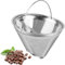 katmerio Kaffeefilter Edelstahl Kaffeefilter, Wiederverwendbar Kaffee Dauerfilter mit Griff, Waschbar Kaffee Filter, Kaffeefilter zur Herstellung von Manuellem Kaffee