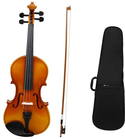 Violin Starter Set Helle Massivholzgeige Für Erwachsene Anfängergeige 4/4, 3/4, 1/2, 1/4, 8/1(1/2)