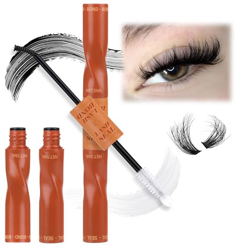 Lash Cluster Glue Lash Bond and Seal Waterproof Lash Glue For Eyelash Clusters Glue Long Lasting Black Clusters Eyelash Glue For Cluster Lash Glue DIY At Home by Zegaine