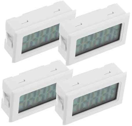 SUPVOX Juego de 4 Mini Termostatos para Reptiles Higrómetros para Interiores para El Hogar para Coche Rv Diseño Liviano
