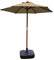 ARDZLALS Ombrellone da Spiaggia Rotondo da Giardino in Legno da 2,1 m, con Base per Serbatoio d'Acqua da 20 kg, Tenda da Sole per Esterni per ombrelloni da Patio/Spiaggia/Piscina