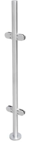 Edelstahl-Geländerpfosten Glasgeländerpfosten glasgeländerDachbodengeländer, Treppengeländer Höhe 110cm, 316 Edelstahl, für Glas- & Holzpaneele, korrosionsbeständig