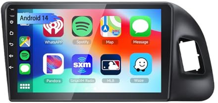 Android 14 Radio Coche 2 DIN 9 Pulgadas para Audi Q5 2010-2018 con Cámara de Respaldo Controles del volante Bluetooth GPS Navi CarPlay inalámbrico con Bluetooth Dual Pantalla táctil HD de Asistencia p