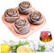 3D Rose Ice Cube Moulds Large Ice Cube Trays with Lid 4 Cavity Flower Ball Maker Silicone Moulds for Water, Whiskey, Cocktail