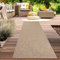 CARPETIA In & Outdoor Teppich für Balkon Terrasse Wohnzimmer mit Jute Optik und feiner Webstruktur robust pflegeleicht beige 80 x 250 cm