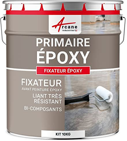 Résine epoxy transparente primaire sous couche accrochage béton métal fixateur FIXATEUR EPOXY - 10 kg - ARCANE INDUSTRIES