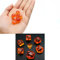 Bescon Mini Durchsichtig Polygonal Würfel Set 10mm- Small Transparente Mini Spielwürfel D&D Dice Set of 7, Kleine RPG - Rollenspiel Polyedrische Dice Set D4-D20 in Tube, Transparente Orange