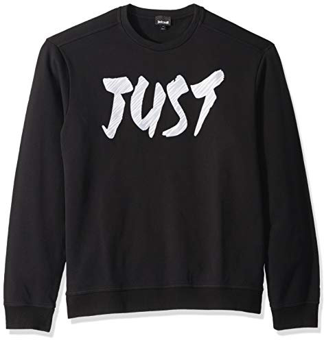 Just Cavalli Herren Graphic Sweatshirt, schwarz, Mittel