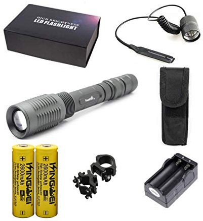 Linterna Trustfire Z5 ZOOM - 1 Led CREE XML-T6-1600 lm 2 baterías 300-400 metros (Kit Nº3 (Kit completo de linterna))