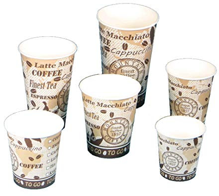 Premium Coffee to go Becher Kaffeebecher Mountain Coffee Made in Germany - Verschiedene Größen zur Auswahl (8oz 200ml Ø80mm (1500St))