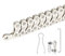 TAGVO 9 Speed Chain Plating Silver 116 Link with Quick Chain Chain Link Power Lock Chain Hook, Silver