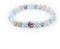 BERGERLIN Aquamarin Armband echt mit Naturstein Perlen - Buddha Armband