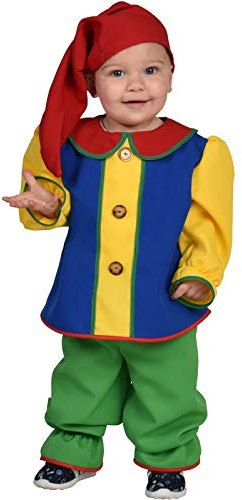 narrenkiste M220025-86 bunt Baby Kinder Zwergen-Kobold Kostüm Gnom Wichtel Gr.86