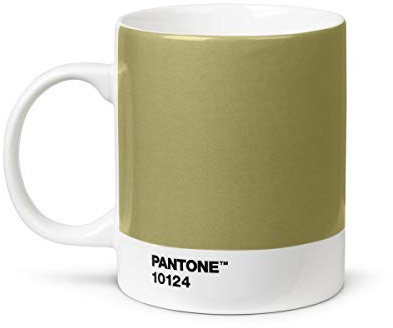 Pantone Porzellan Becher, Kaffeetasse 375 ml, mit Henkel, spülmaschinenfest, gold, 1 Stück (1er Pack)