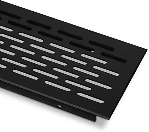 Rejilla de ventilación Rejilla de escape de aire ovalada - Negro - 750 mm de SOTECH