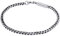 Kuzzoi Buddha Silber-Armband für Herren, Handgefertigtes Panzerarmband aus 925 Sterling Silber Oxidiert, Mit Federring, 5mm Breit, 10g Schwer, Länge 21 cm