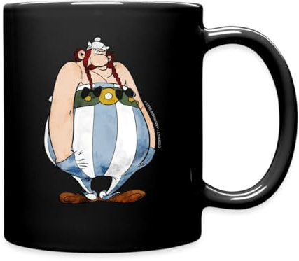 Spreadshirt Astérix Et Obélix Grognon Tasse Mug, taille unique, noir