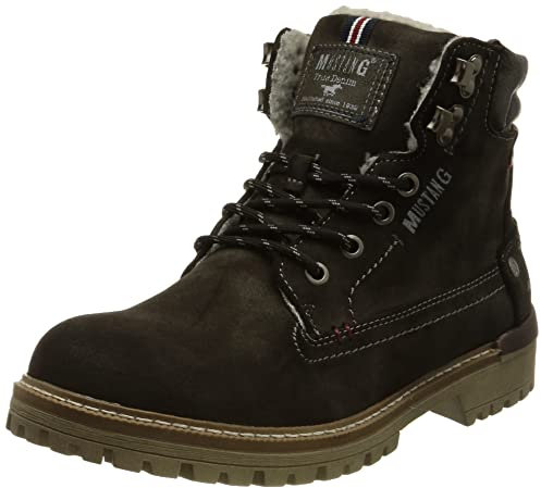 MUSTANG Damen 4142-602 Stiefelette Derby Stiefel, Dunkelgrau, 44 EU