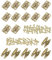 HOWDIA 12Pcs Antique Small Hinges Brass Piano Hinges Decorative with 6Pcs Mini Cabinet Latch Hasps for Small Wooden Toy Box Chest Doll House Wine Boxes（Gold）