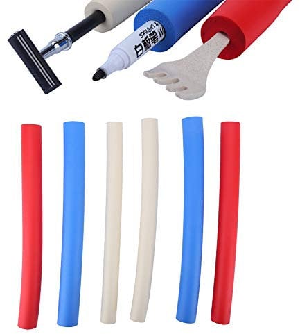Haofy 6 Stück Griffverdickung Besteck, Schaumstoff für Rohre, Schaumstoffschlauch für Griffe, Griffverdickungen Stift für Besteck, Schaumstoff Schlauch für Ältere oder Behinderte Kinder
