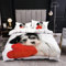 HOMHOMHA Floral Green Bedding Double Bed Duvet Cover And Pillowcase Set Luxury (DOG05, Double)