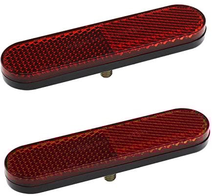 Be In Your Mind 2x Electric Scooter Reflector Red Plastic M6 Screw Mount Reflective Warning Reflector E-MARK Certification Universal for Cars Trailer Motorbike Trucks Boat Bicycle ATV Dirt Bike