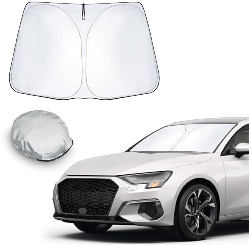 CDEFG Compatible con Audi A3 8Y 8V 2013-2024 2025 Parasol Coche Delantero Parabrisas Protector Plegable con Gran Pantalla Anti UV Rayos Mejor Fresco-Parasol A3 8Y 2024 Accesorios