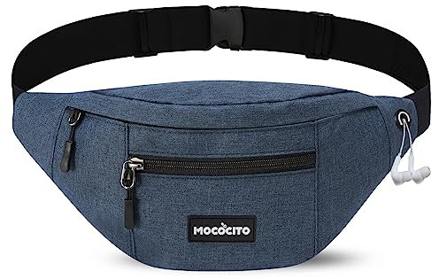 MOCOCITO Bauchtasche Gürteltasche für Damen und Herren, Hüfttasche, Brusttasche Groß Handytasche 120CM/135CM Gurt Verstellbarer für Outdoor Sport Camping Wandern Fahrrad Geschenke für Frauen Männe