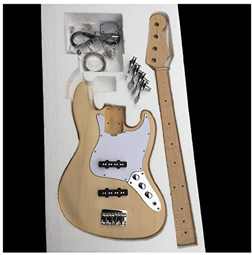 DIY 4-saitiges Bassgitarren-Kit Mit Korpus Aus Linde, Hals Und Griffbrett Aus Ahorn DIY Bausatz E-Gitarre