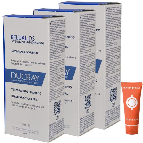 Ducray Kelual DS Shampoo I Zur Behandlung von seborrhoischer Dermatitis I 3x 100ml Sparset I plus PharmaPerle giveaway