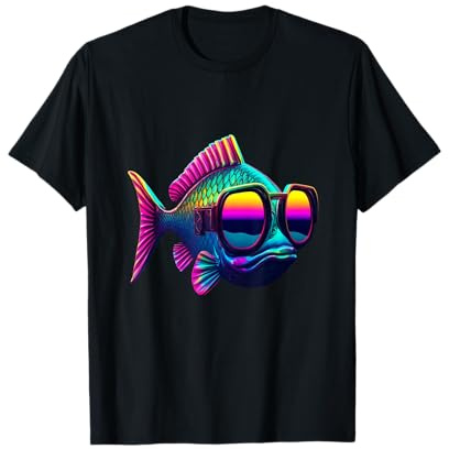 Bunte Fische mit Brille T-Shirt