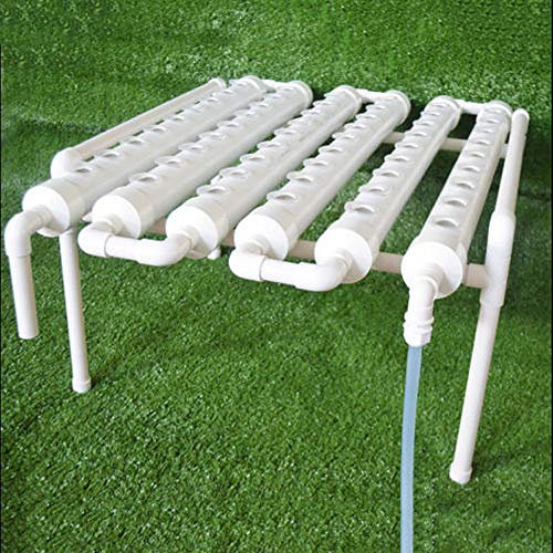 RibasuBB Hydroponic Grow Kits, Weiß Hydroponic-Grow-Kit 54 Pflanzstellen Gemüse Pflanze Hydrokultursystem PVC-U für Hause Garten, Gemüsewerkzeug Grow Kit