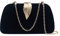 WEIMZC Damen-Clutch, Abendtasche, Fransen, Abendtasche, Handtasche, Damen-Party, Hochzeit, Clutch, Kette, Umhängetasche, Schwarzes Wildleder