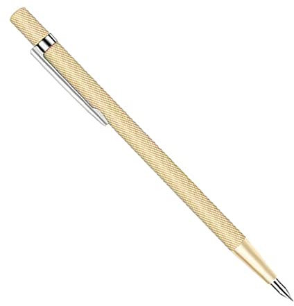 1 Stück Anreißnadel,Reißnadel für metall, Werkzeug Reisnadel Anzeichenstift, Lets bastel,Hauptsächlich verwendet zum Schneiden und Markieren von Keramik, Fliesen, Marmor, Stahl usw(Gold)