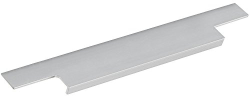 FURNIPART Griffleiste Trim Breite 145mm - Griff Profilleiste - Kantengriff ohne überstehenden Rand, Aluminium Edelstahl-Effekt
