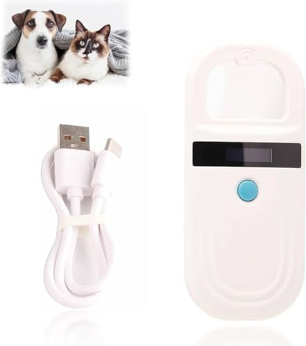 Lecteur D'identification d'animal De Compagnie, Lecteur de Micropuce de Scanner Rechargeable Lecteur Portable RFID EMID avec Écran D'affichage pour la Gestion des Animaux pour Chien, Chat