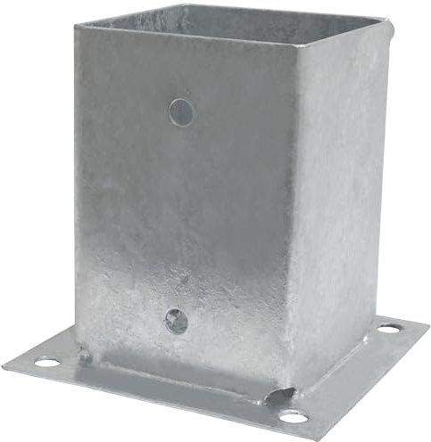 AERZETIX - C72635 - Support pied en forme carrée de poteau poutre en bois à visser 150x150x101 mm - claustras pergola auvent abri carport - en acier zingué