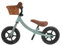 Hippiez Laufrad aus Metall mit Weidenkorb Worker Ocean Green ab 2 Jahren – Grün Blau Lauf Fahrrad – Verstellbarer Sattel und Lenker – Für Jungen und Mädchen – Kompakt und sicher – Niedriger Einstieg