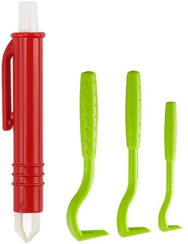 FYISWHO Zeckenentferner Set Für Hunde Katze,Zeckenzange Set 4 Pack, Zeckenentfernung In Sekunden,Sicherer Zeckenpinzette für Menschen und Tier (Rot)