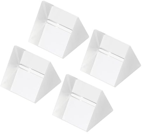 PATIKIL 30mm/1.2 Dreiecksprisma 4 Packung Glas Optisch Kristall Regenbogen Prisma für Fotografie Physik Unterricht Lichter Foto Klar