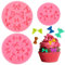 Paquete de 3 moldes de silicona para fondant, moldes de silicona para fondant, moldes de chocolate, lazos de ratón, lazos de mariposa de dibujos animados para postre, cubitos de hielo, pasteles,