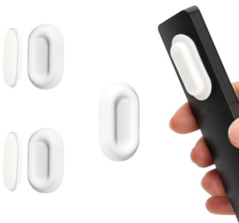 WALLFID Supporto da Parete per Telecomandi Magnetico in Silicone, 2 Pacco - Organizer da Parete compatibile con Telecomandi Curvi (Bianco 2 Pack)