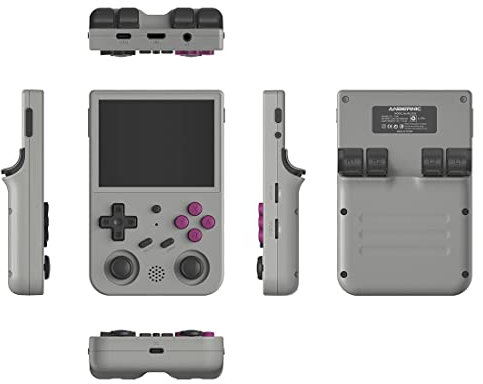 RG353V - Consola de juegos portátil con 15000 juegos, pantalla IPS de 3.5 pulgadas Linux/Android11 Chip de doble sistema RK3566 portátil de mano, nostálgica, máquina de juego retro, 16G+64G