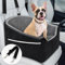 Mozvvco Hundesitz Auto Kleine Hunde - Ultraweich & Bequem Hunde Autositz Rückbank & Vordersitz - 2 in 1 Autositz Hund & Hundebett Auto mit Dickern Kissen - rutschfest, Abnehmbar, Waschbar - Schwarz