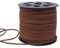 Luabue 1 Rotolo Cordoncino in Pelle Scamosciata Cordino in Pelle 2mm x 90m Cordino in Finta Corda Suede Cord Corda di Cuoio per Collana Braccialetti Confezione Regalo (Marrone Scuro)