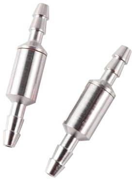 XIOKLM Rückschlagventil aus Edelstahl compatible CO2-Geräte, 4 mm Aquarium-Wasserventil, Rückschlagventil compatible Wasser compatible CO2-Diffusor, Kohlendioxid-Flasche